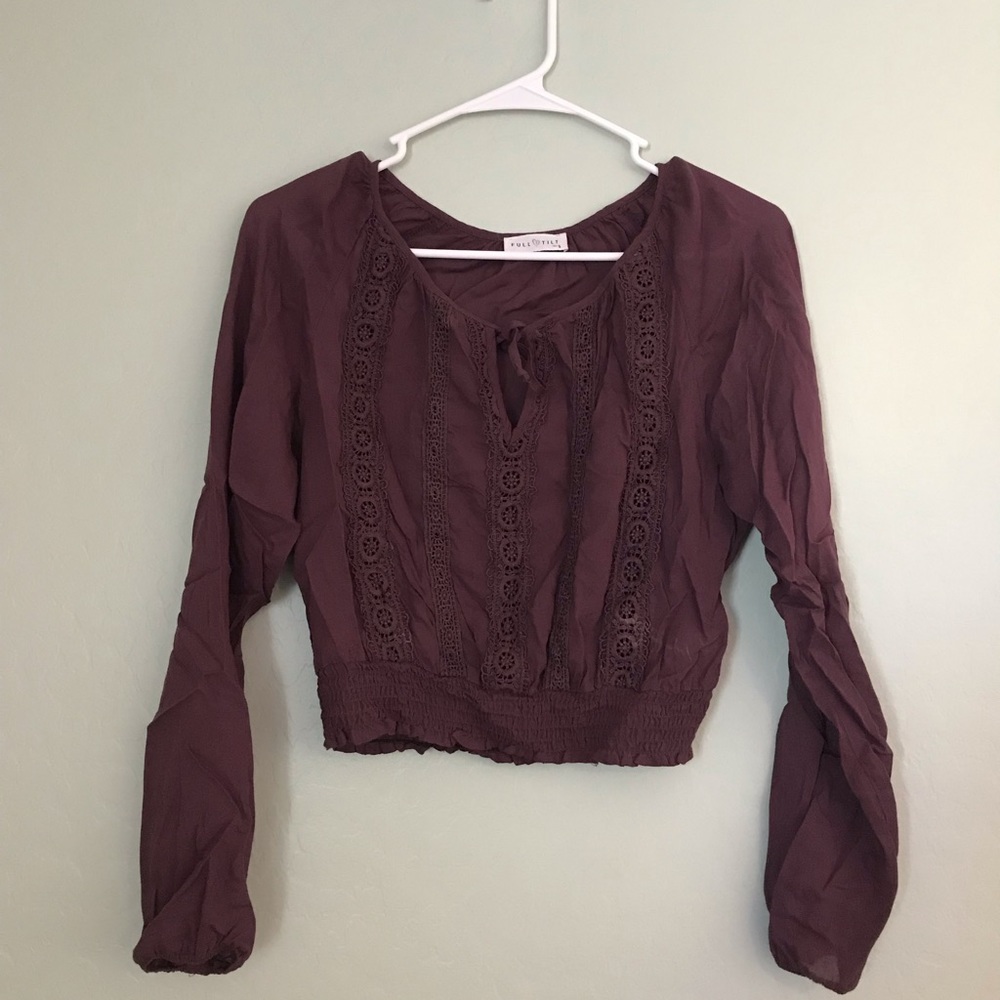 Maroon long sleeve top!!